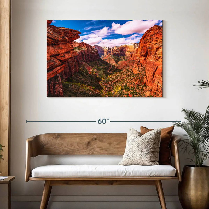 Vue sur la montagne du parc national Alvord Zion, H 30 po x l 45 po