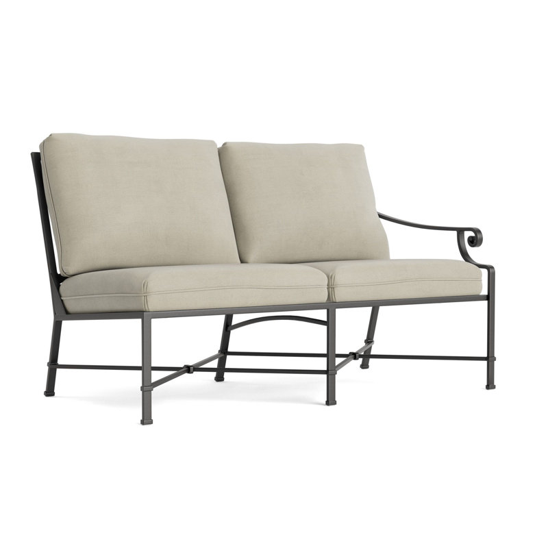 Venetian Outdoor 2 - Seat Loveseat, Fusion Moccasian, Textured Pewter