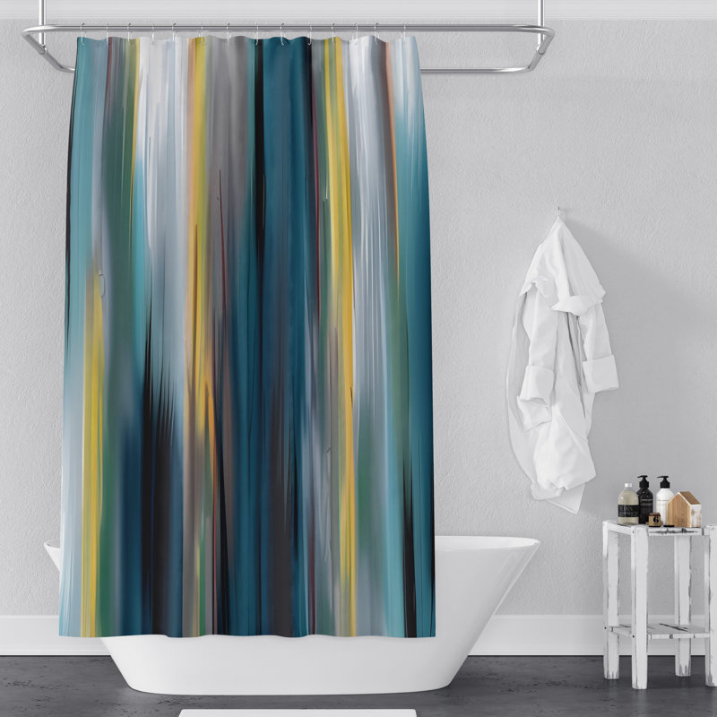Rideau de douche Cyara, H 93 po x l 70 po, Cool Abstract