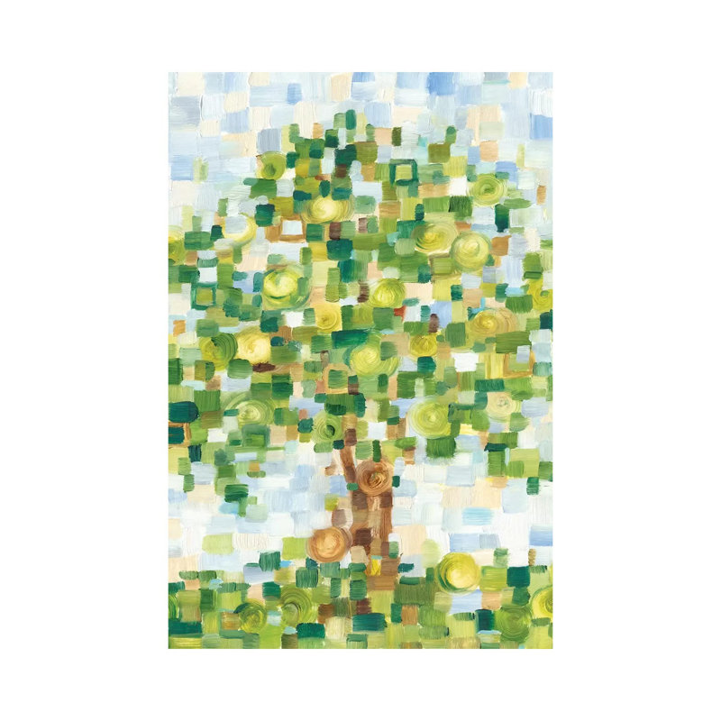 "Arbre matelassé I" par Ethan Harper, reproduction d’art, H 40 po x l 26 po x P 1,5 po, Toile tendue, Pas de tapis