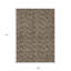 Tapis intérieur lavable floral 9 pi x 12 pi brun et ivoire