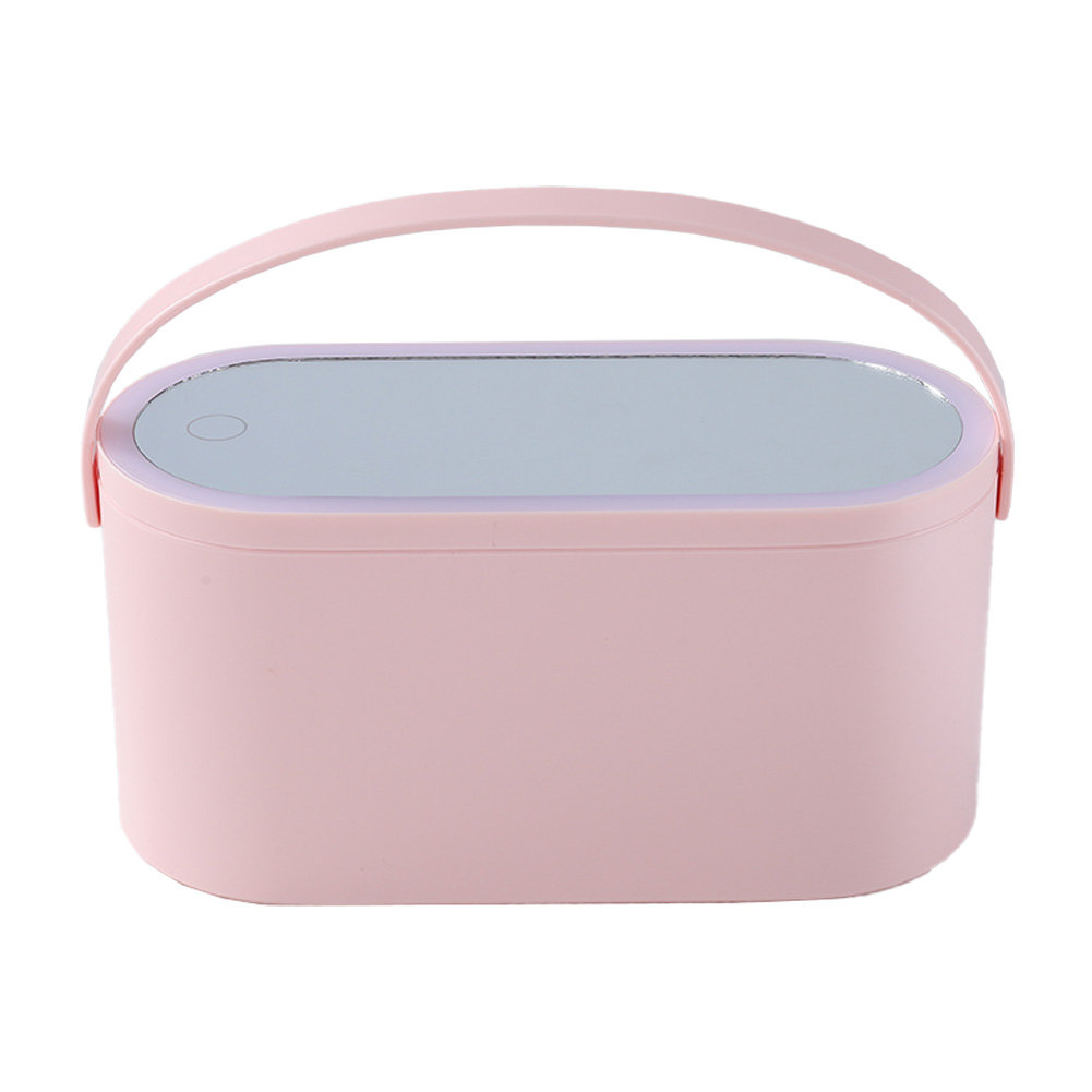 Hildebrand Portable Makeup Storage with Led Lighted Mirror