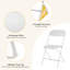 Ensemble de chaises pliantes empilables en plastique / résine (ensemble de 8)-107283097