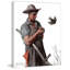 « agriculteur et le oiseau » par norman rockwell, reproduction d’art sur toile tendue-900274207