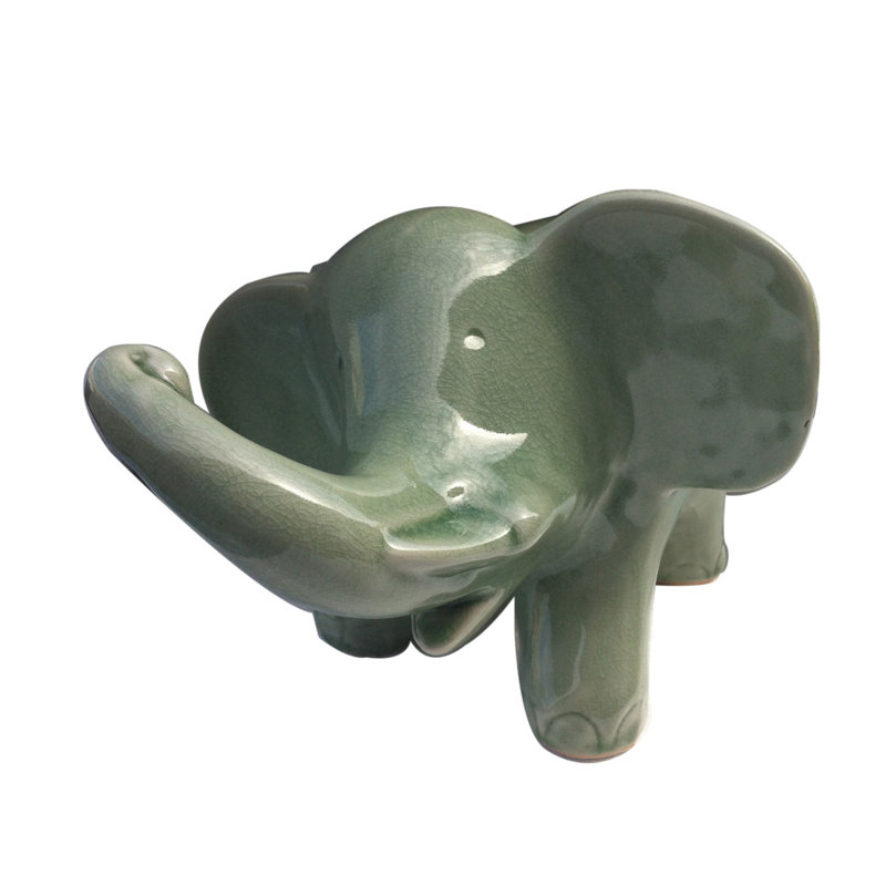 Ardrie Animals Figurines & Sculptures, 8" H x 10" W x 14" D, Green