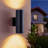 12 Inch Modern Outdoor Porch Light Patio Light In 2 Lights With Aluminum Cylinder And Tempered Glass Cover Waterproof Wall Sconce 2 Pack-963607480