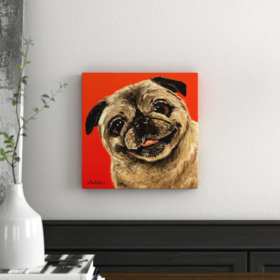 Pug Photograph 1 Piece Wrapped Canvas Painting