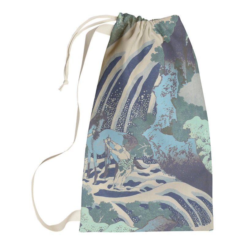Sac à linge en cascade et cheval, Petit (H 64 po x l 20 po x P 1,5 po), sarcelle