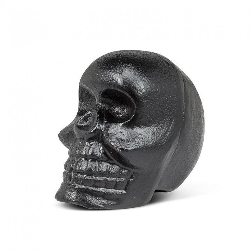 Presse-papier tête de mort noir mat