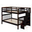 Full-Over-Full Bunk Bed With Guard Rail And Storage-833586640