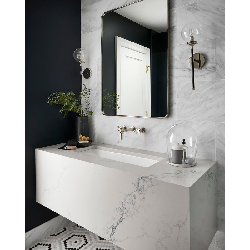 Lombardia® Wall Mount Bathroom Faucet, Unlacquered Brass, Lever Handle