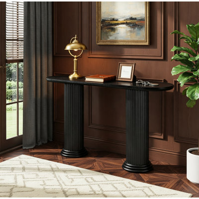 62.99 Inch Modern Design Console Table with Roman-Style Legs for Living Room and Hallway