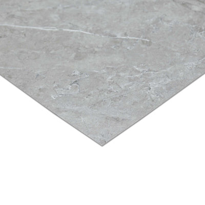 Revêtement de sol en carreaux de vinyle résistant à l'eau 4 pi x 18 po x 18 po gris, 24 po x 24 po