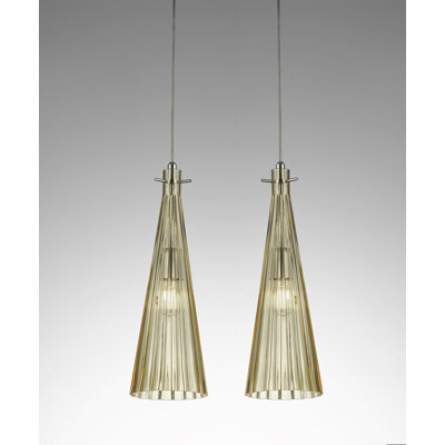 Costa 2 - Light Nickel Kitchen Island Pendant