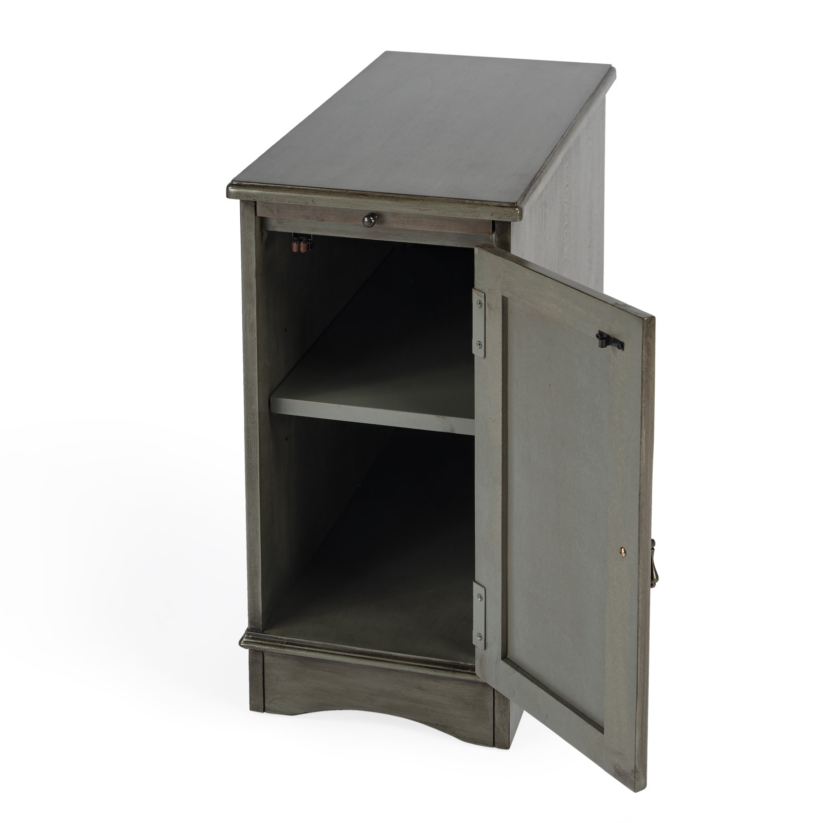 Midland 12" End Table, Silver Satin