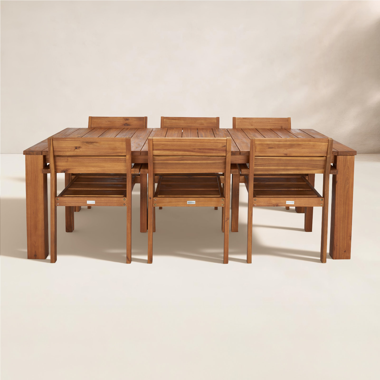 Azul 81" Acacia Patio Dining Set