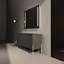 Freestanding Bathroom Cabinet, Dark Oak - Ample Compartment Space Vanity, Easy To Assemble Modern Look-1929666131