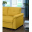 Canapé-lit modulaire réversible en lin jaune avec rangement 84 po Jardin-1619455079