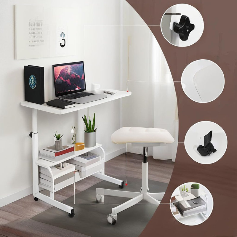 Adjustable Table Portable Desk For Small Spaces Laptop ...