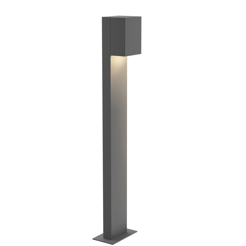 Borne d'éclairage 1 lumière DEL Box, Gris, H 22 po x l 3,5 po x P 3,25 po