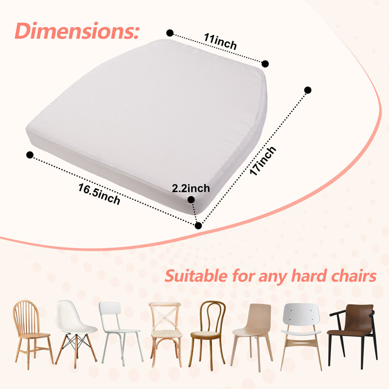 Coussin trapézoïdal de 17 pouces de profondeur, Polyester beige