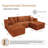 92.4" Boneless Couch, Cloud Couch Sectional, Corduroy Sofa For Living Room, U Shaped Modular Sofa With Chaise, No Assembly Left Bro.with 1 Ottomans-90571250-90571248
