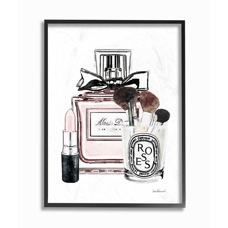 «Fashion Designer Mak déguisement, rouge à lèvres rose», impression, H 20 po x l 16 po, Giclée encadrée noir minuit