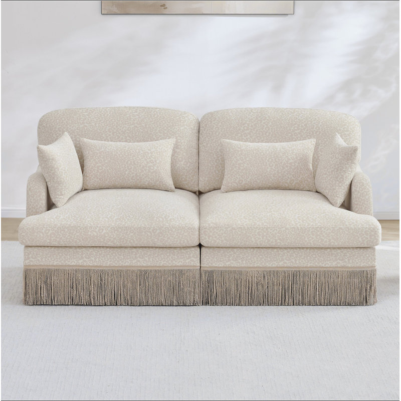 Canapé Comfy Chenille Leopard, Chenille beige