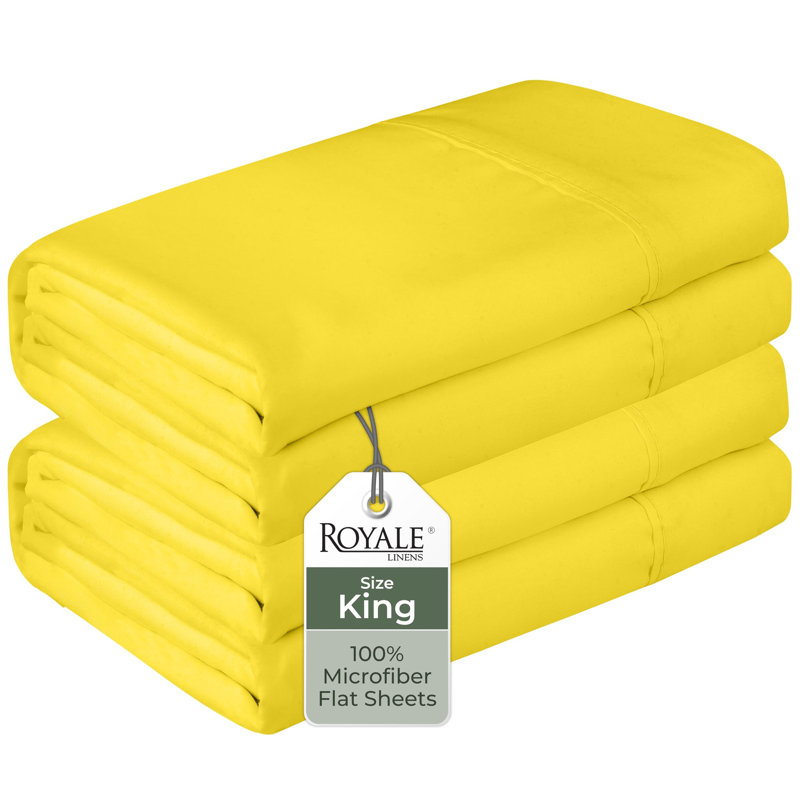 Royale Linens 2 Pack Bulk Set | Top Sheets | Soft Microfiber | Wrinkle & Stain Resistant | for Hotel Massage Table Hospital Dorm | Sold Separately