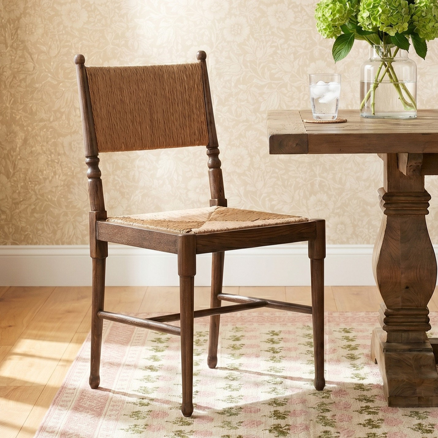 Fayth Dining Chair, Walnut/Brown