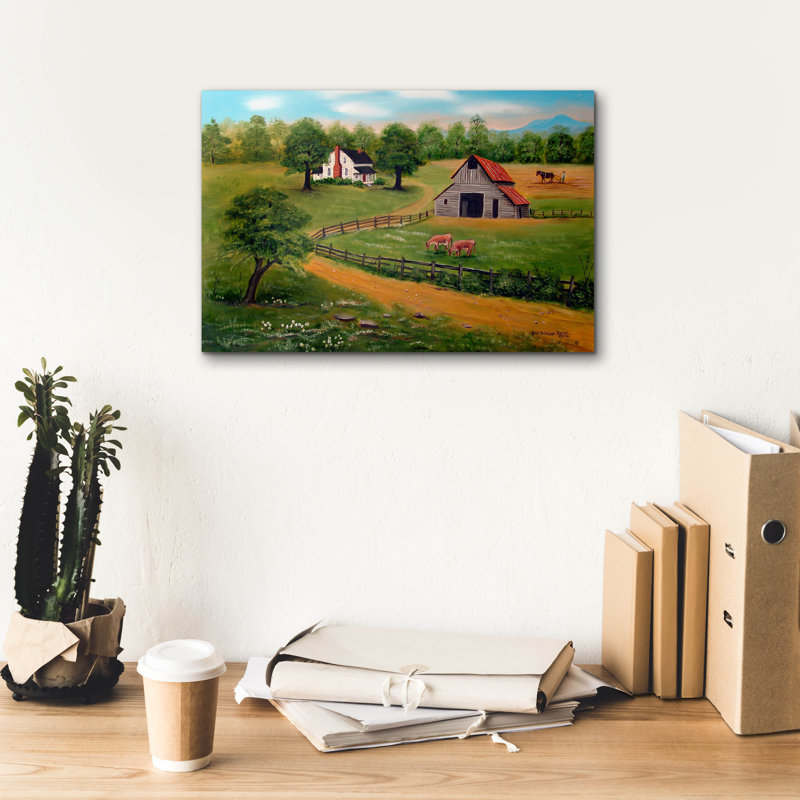 «The Farm» par Arie Reinhardt Taylor, H 12 po x l 18 po x P 0,75 po