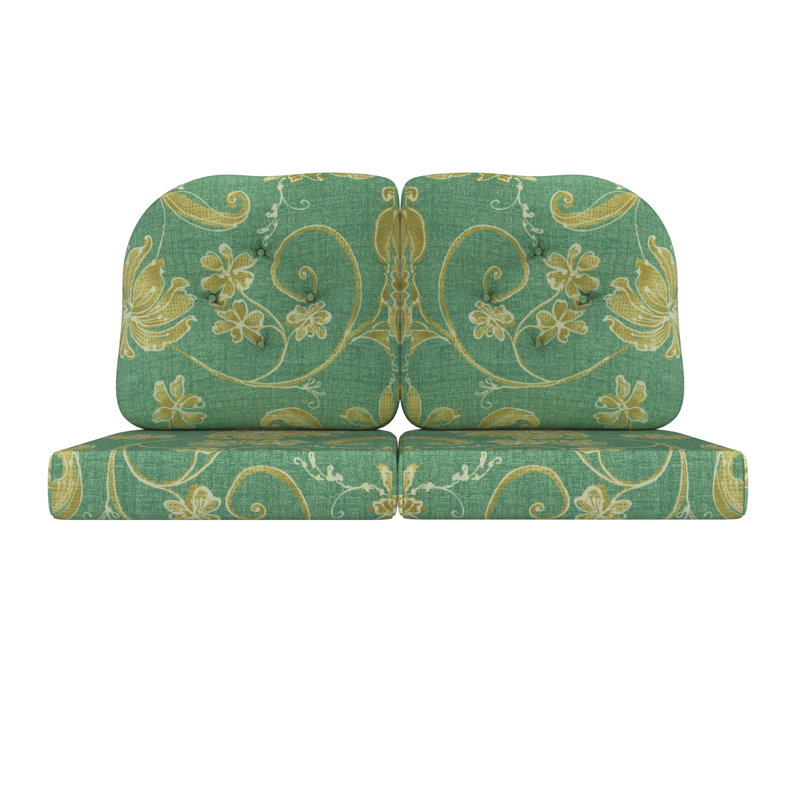 Coussin de causeuse de patio intérieur / extérieur, Vert