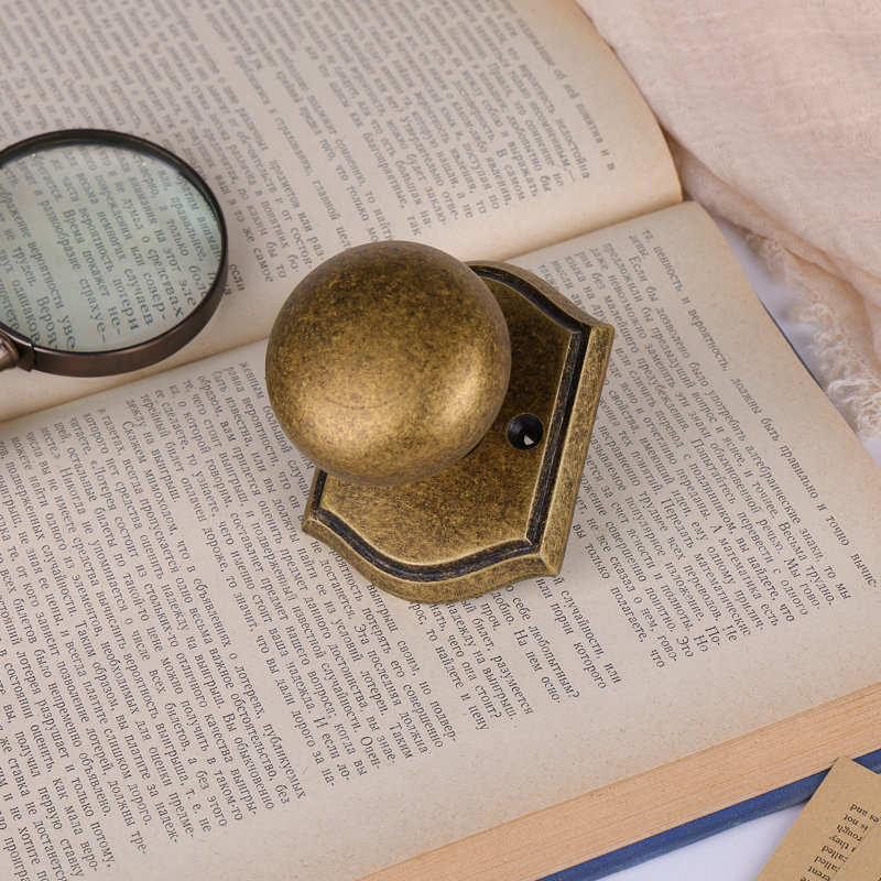 Coolnews Passage Metal Door Knobs, Antique Copper, Passage