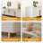 78.74'' Modern Faux Marble TV Stand with Gold Stainless Steel Base and 4 Storage Cabinets