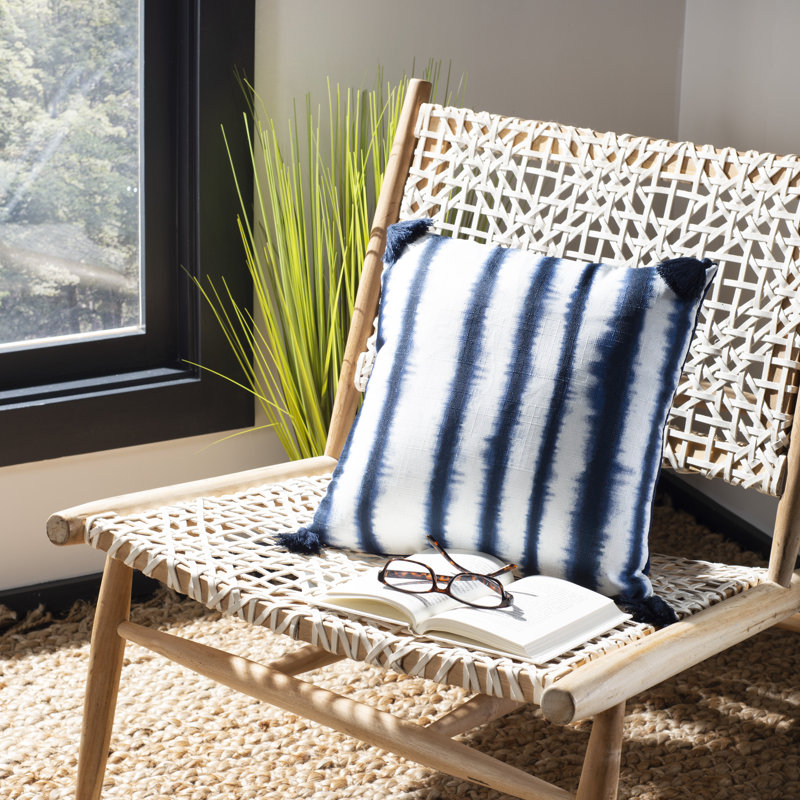 Cassia Tassels Reversible Throw Pillow