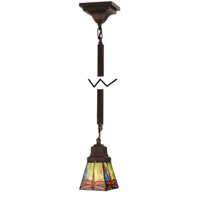 Luminaire suspendu géométrique unique à 1 lumière Dewayne