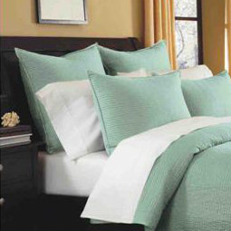 Spurling Hill Cotton Reversible Pillow Cover, Blue Stripe, Standard