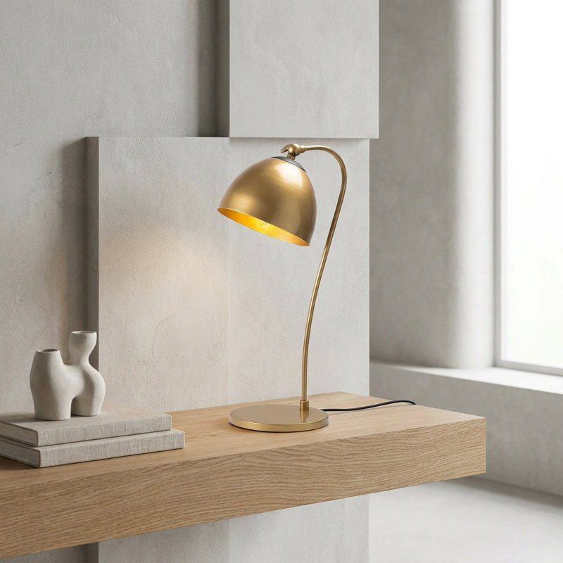 Lampe de bureau arquée en métal 21,3 po Aurelia