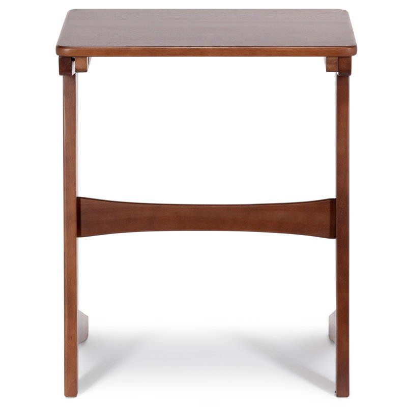 Abrien Solid Wood End Table, Walnut