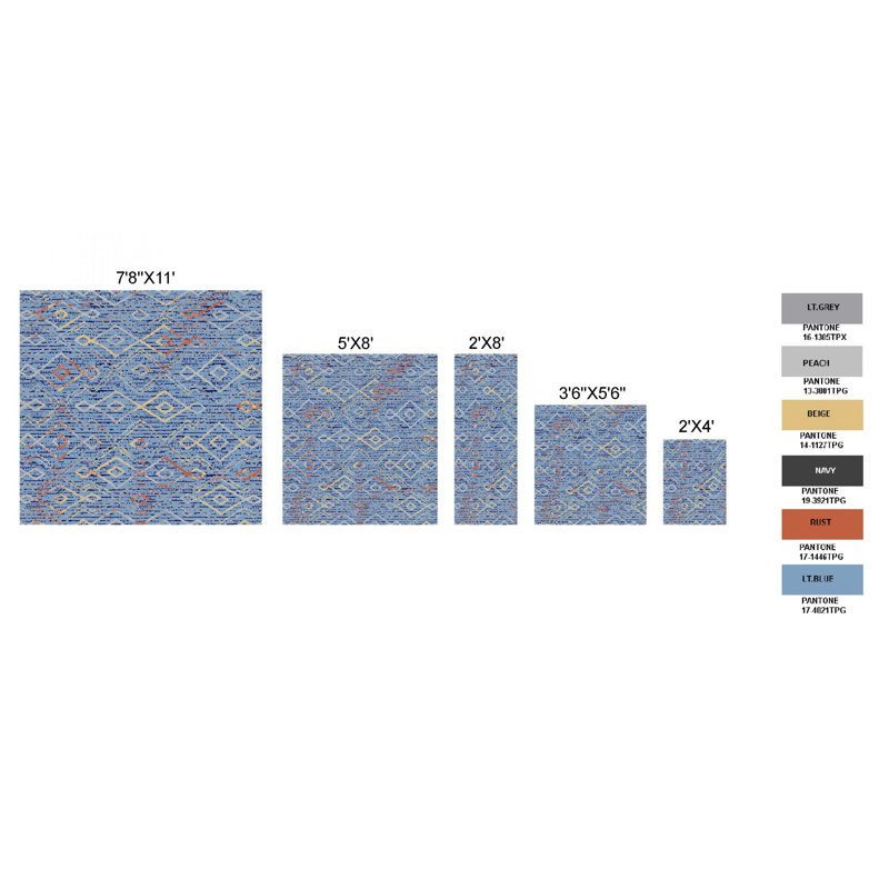 Capp Ikat Indoor Rug, Rectangle 5' x 8'