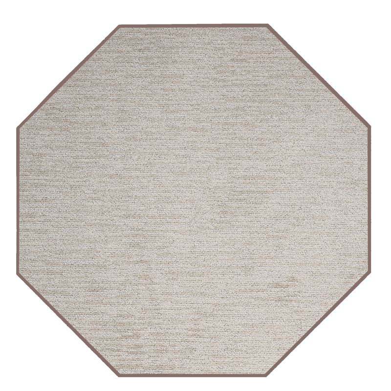 Tapis beige Jenise, Octogone 7 pi
