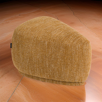 Reno Kini 26 Inch Ottoman, River Rock Shape, Frame