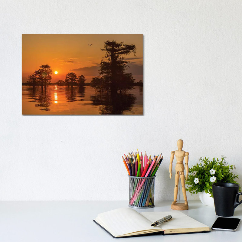 USA, Louisiana, Atchafalaya National Wildlife Refuge. Sunrise On Swamp. by Jaynes Gallery - Wrapped Canvas Gallery-Wrapped Canvas Giclée
