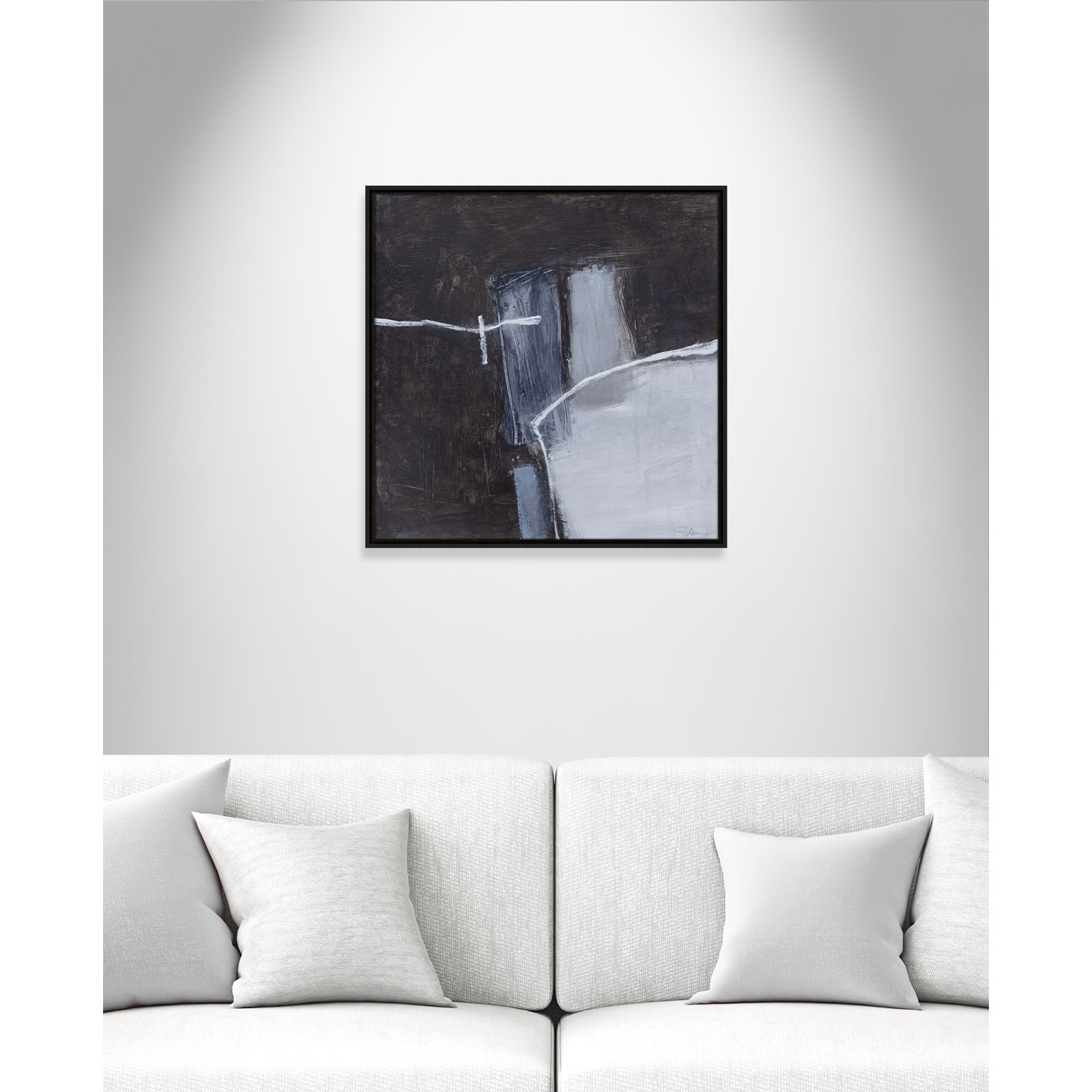 Graphite Gemstones Collection "Graphite Gemstones I" Print, Espresso, 25.5" H x 25.5" W