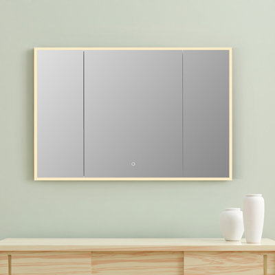 Armoire à pharmacie rectangulaire Carsoli 20 po x 28 po sans cadre, à éclairage DEL encastré ou en saillie
