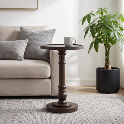 Table de bout à piédestal rond 23,4 po