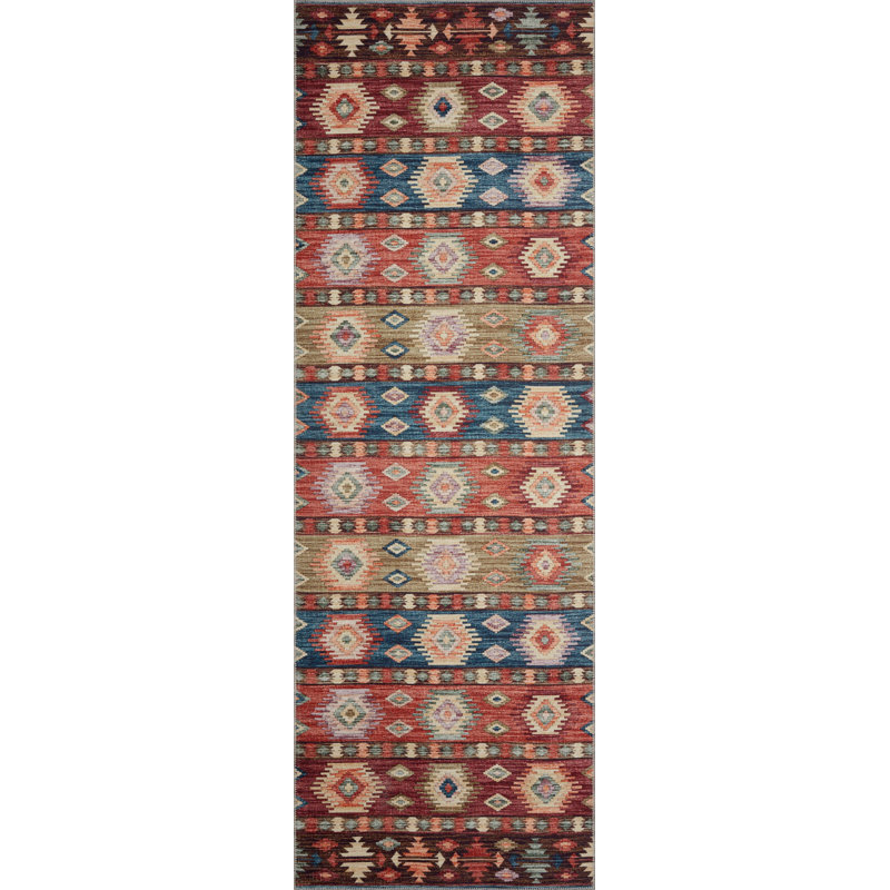 Tapis bordeaux Maynor, Tapis de couloir 2 pi 6 po x 7 pi 6 po