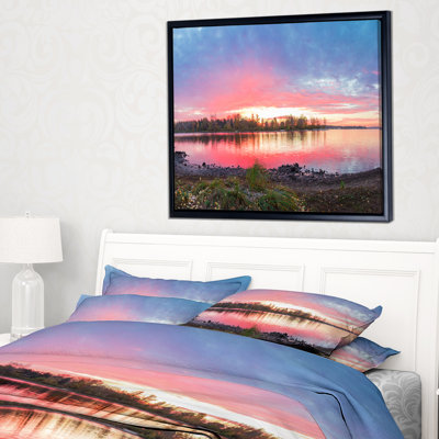 " Beautiful Fall Sunrise Over RiverPhotograph "