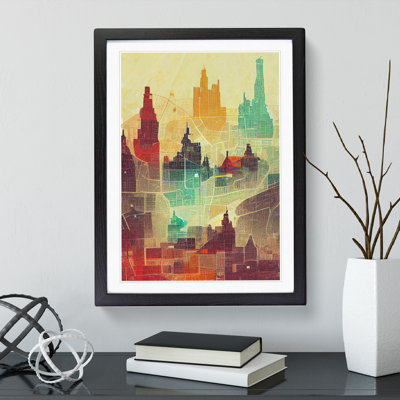 City Skyline Map No.2 - Wall Art