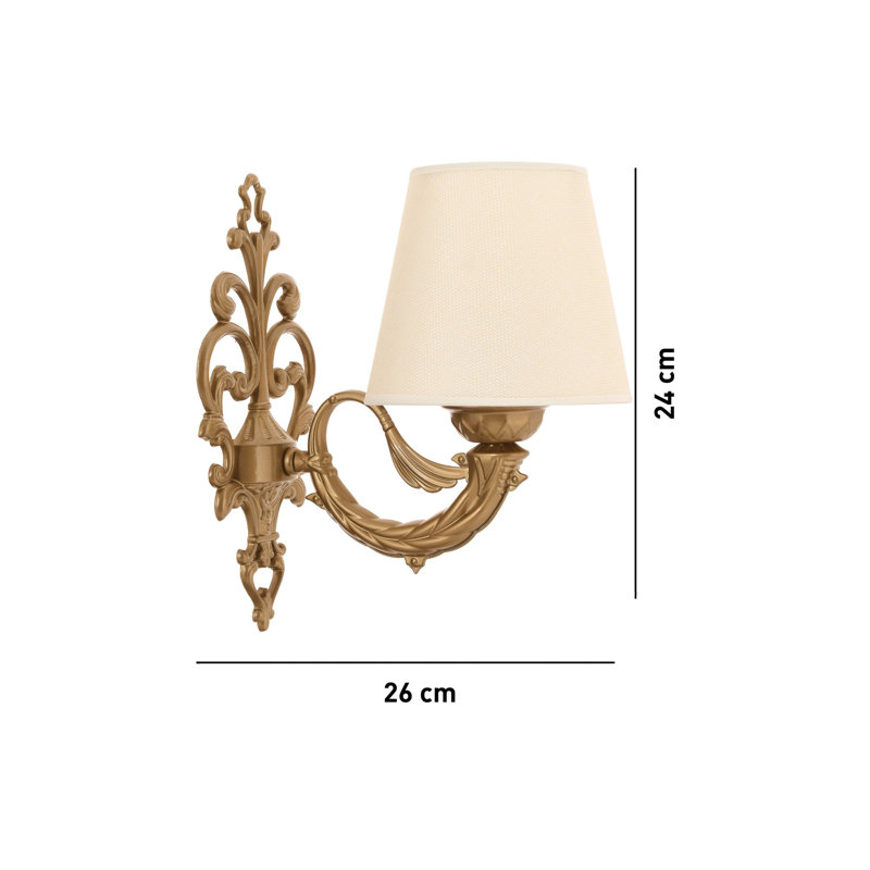 Lampe murale, Doré
